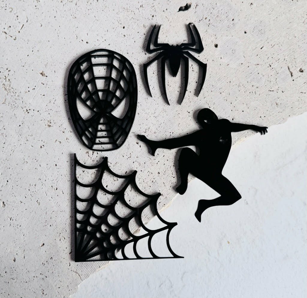 Acrylic Toppers - Spiderman Theme - 4Pc