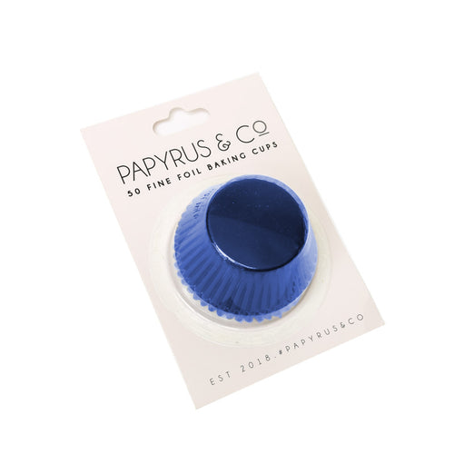 Papyrus and Co 50PK Foil Baking Cups - Navy Standard 50mm