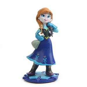 2PC Frozen Elsa and Anna Figurine Set