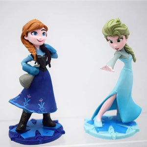 2PC Frozen Elsa and Anna Figurine Set