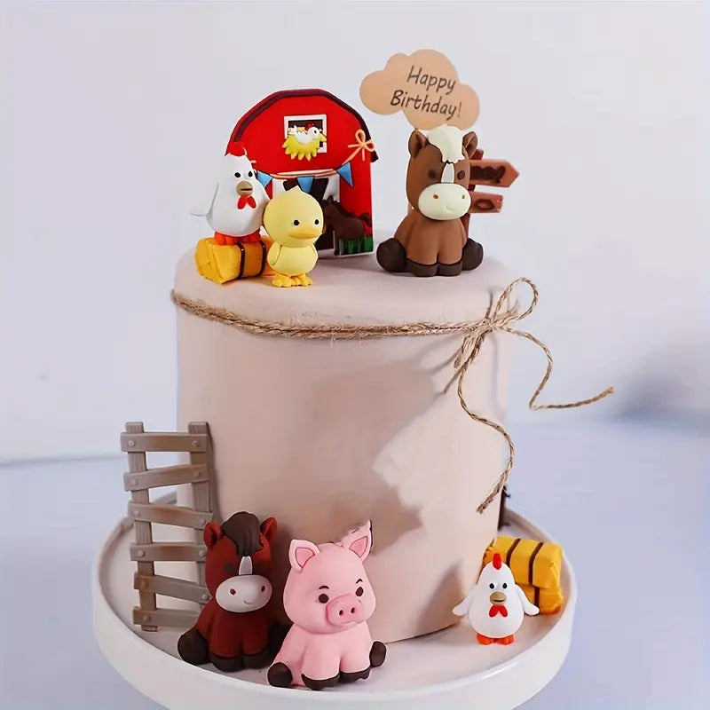 9PC Farm Animal Figurine Set