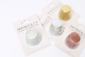 Papyrus and Co 50PK Foil Baking Cups - Silver Small 35mm
