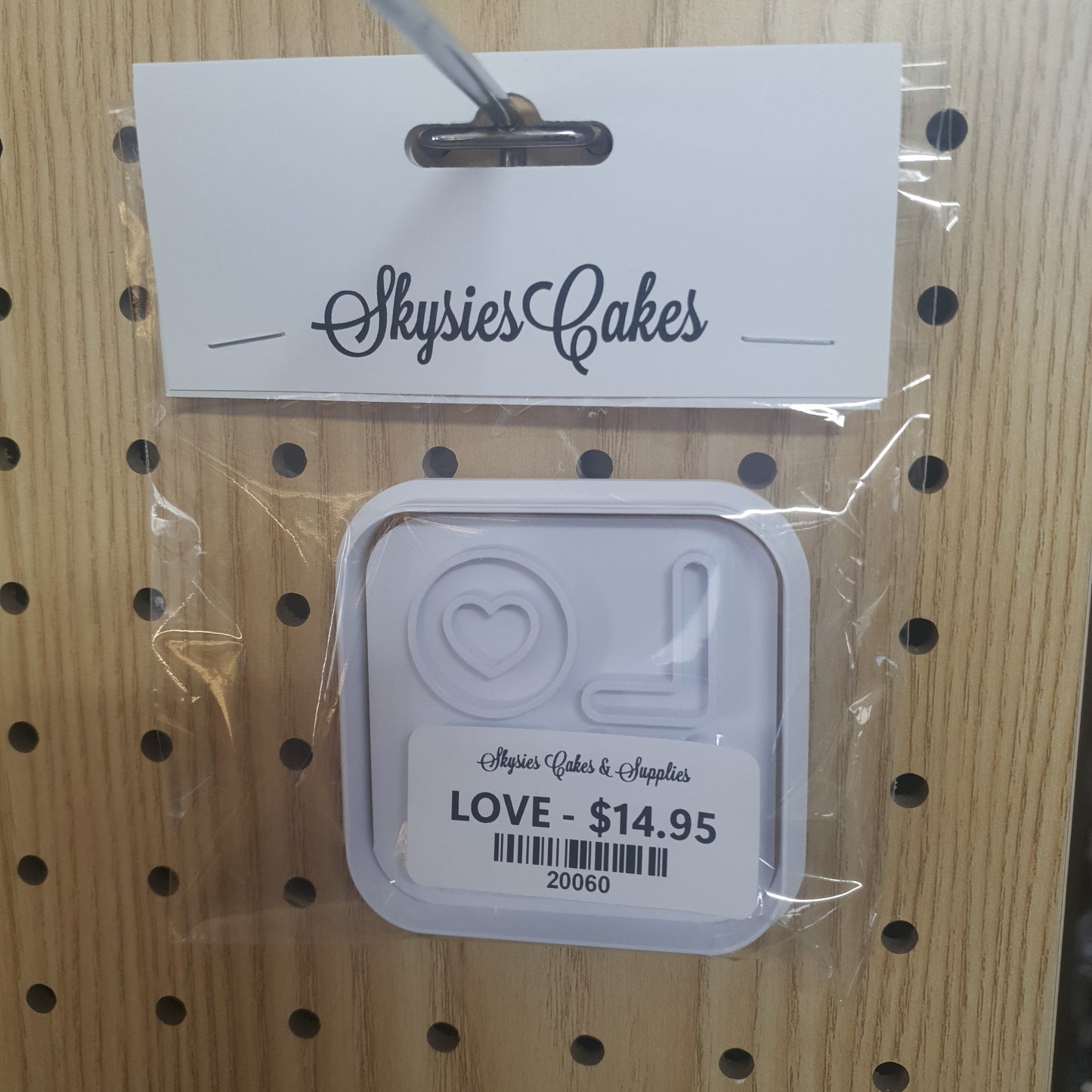 Cookie Cutter And Embosser Set - LOVE - Square Cutter.