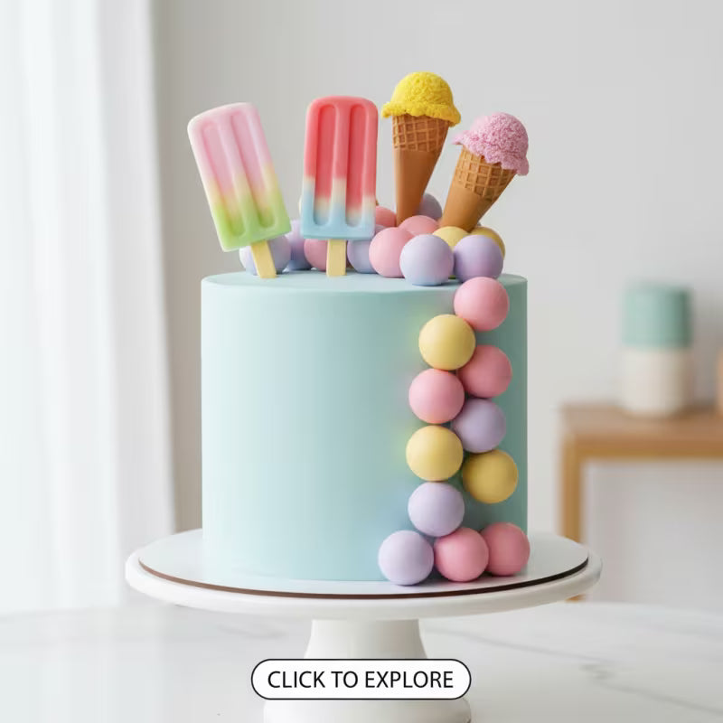 19pc Candy Land Theme Cake Decorating Kit