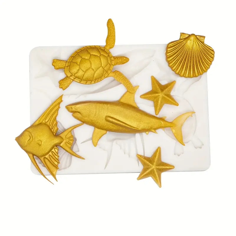 Silicone Mould - Ocean Sea Creatures - S381