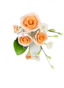 Handcrafted Sugar Flower - Spray - Orange