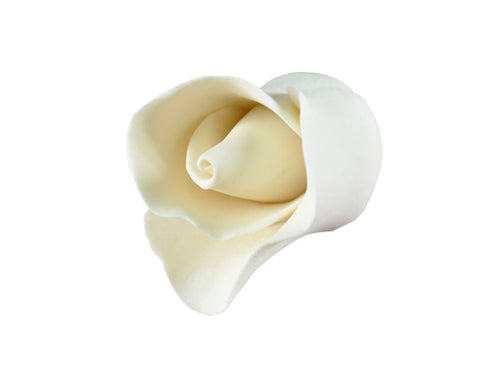 Sugar Flower - Small - Single Rose - Ivory