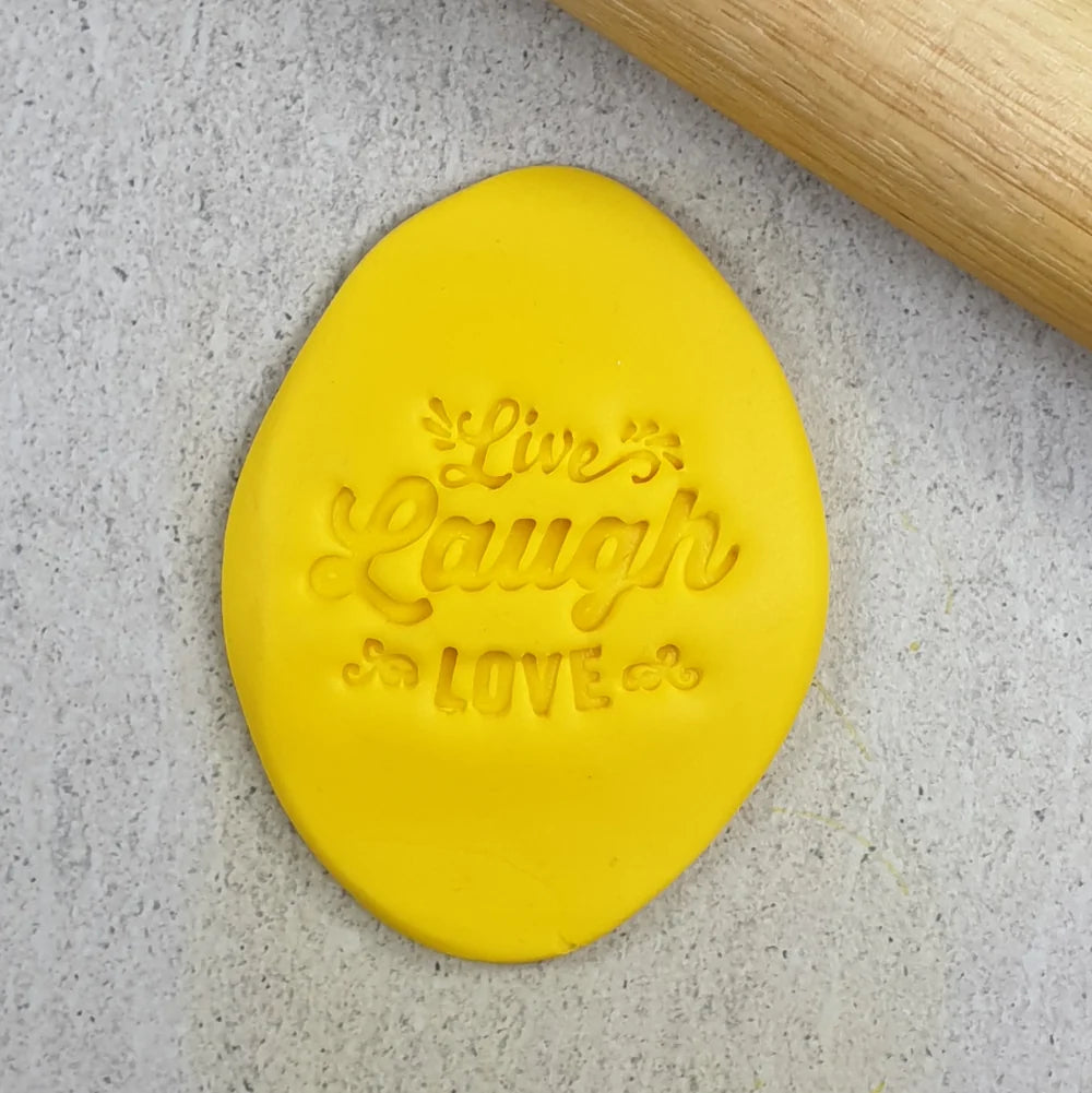 Custom Cookie Cutters Embosser - Live Laugh Love