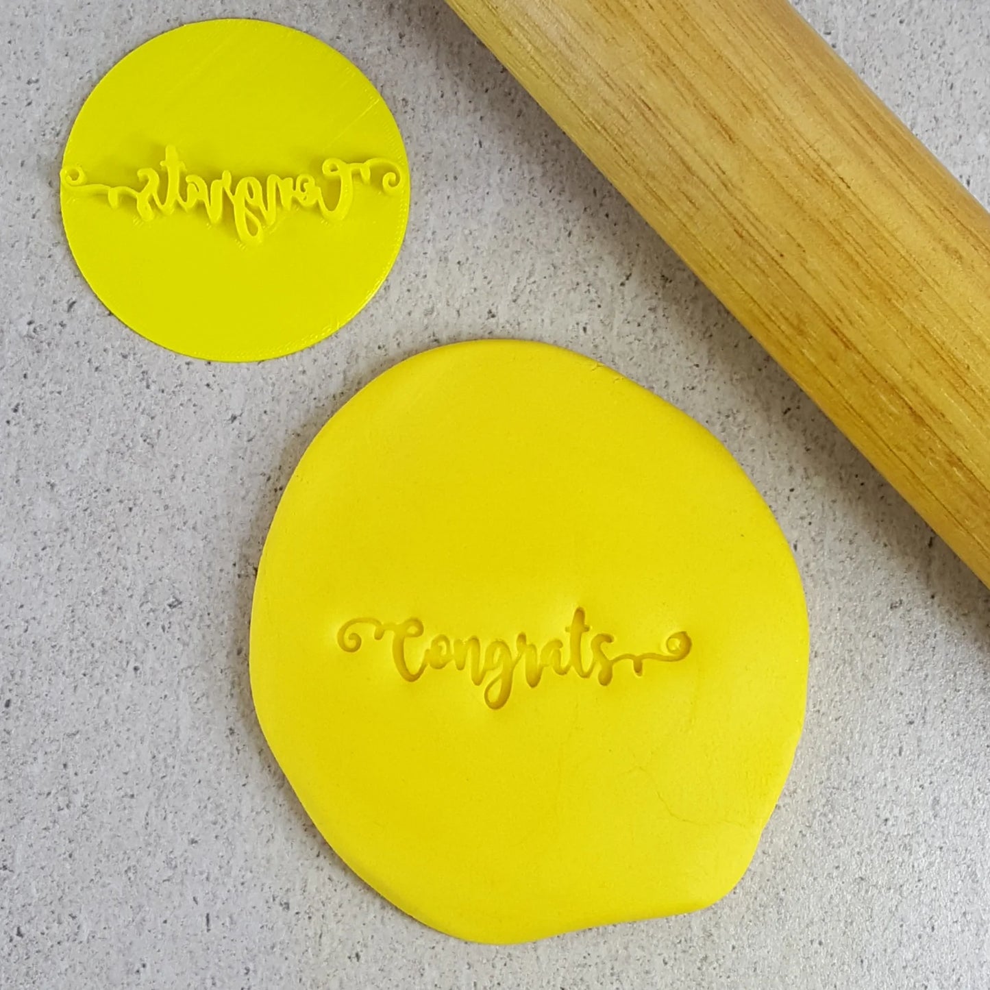 Custom Cookie Cutters Embosser - Congrats.