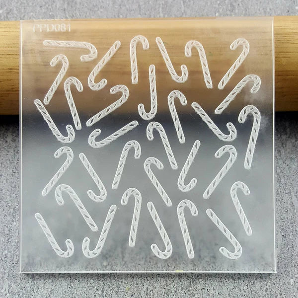 Custom Cookie Cutters - Candy Canes Pattern Plate.