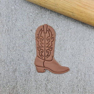 Custom Cookie Cutter - Cowboy Western Boot Cutter and Embosser Set