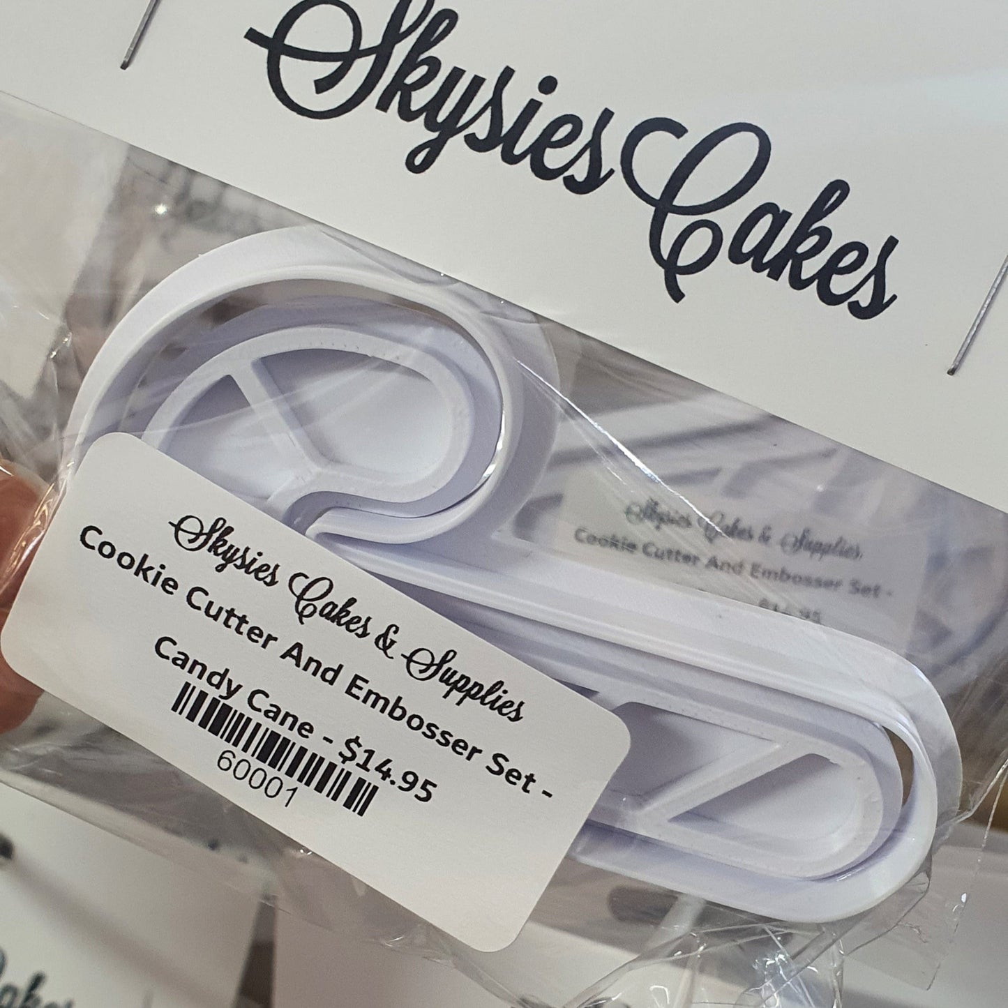 Cookie Cutter And Embosser Set - Candy Cane