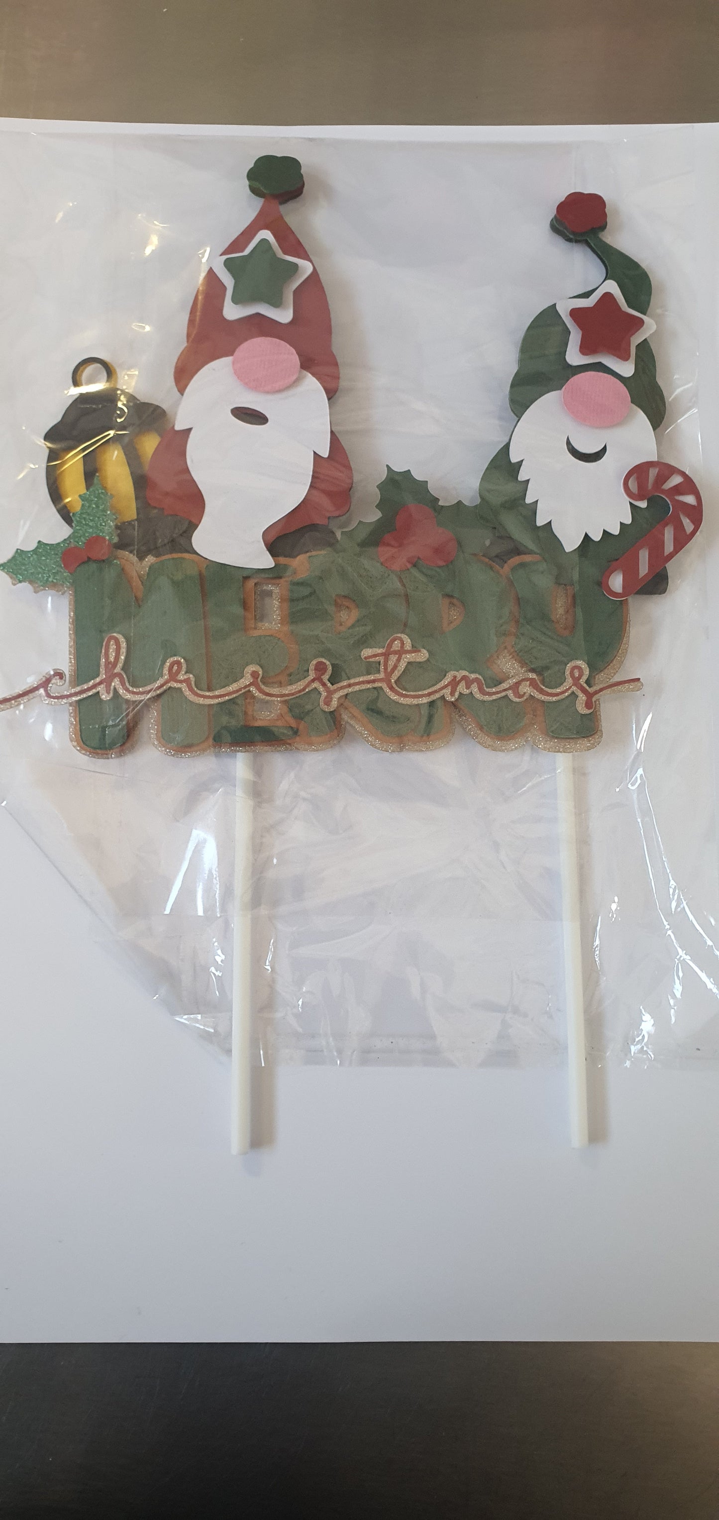 Christmas Card Stock Cake Toppers.