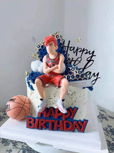 Basketball Player Sitting Figurine - Red Hair