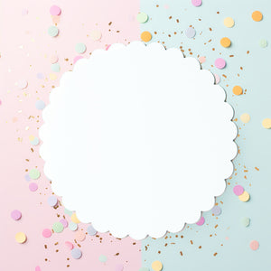 10" Scalloped Cake Board - Assorted Colours