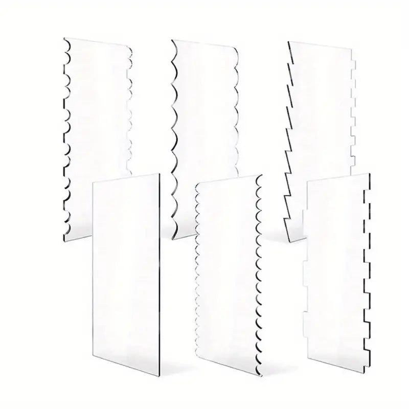 Acrylic Scraper - Small Zigzag/Stripe