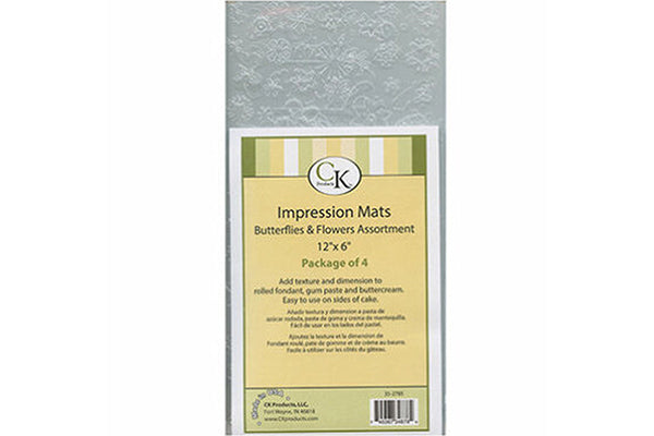 Impression Mats- Butterflies & Flowers Assortment Set of 4