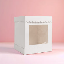 10" X 10" X 12" Scalloped Cake Box - Assorted Colours