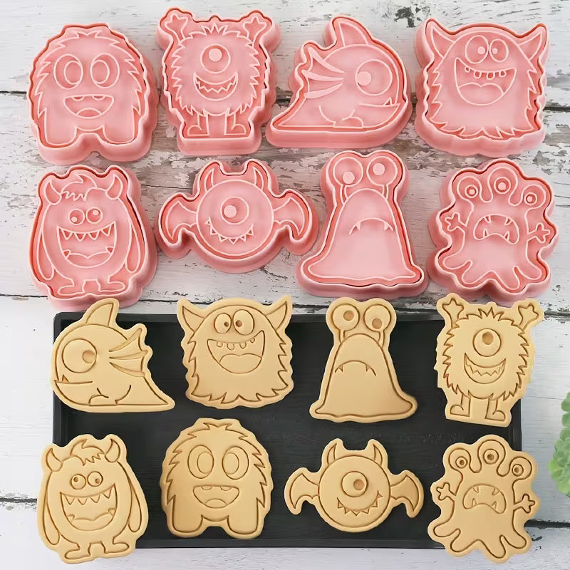 8pc Monster Cookie Cutter set