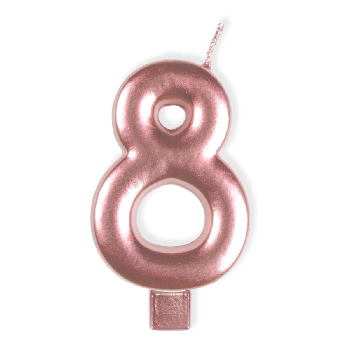 Rose Gold - Number Candle - 8