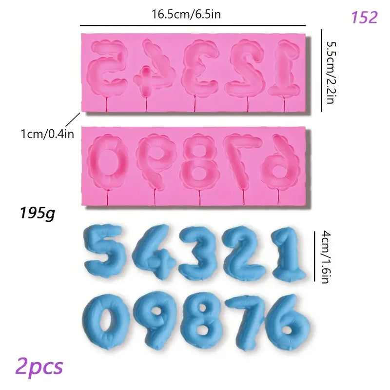 2PC Balloon Shape - Silicone Mould -S607