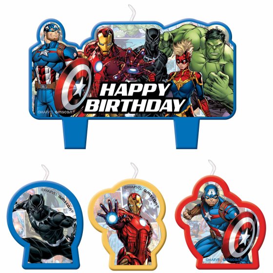 Marvel Avengers Powers Unite Birthday Candle Set.