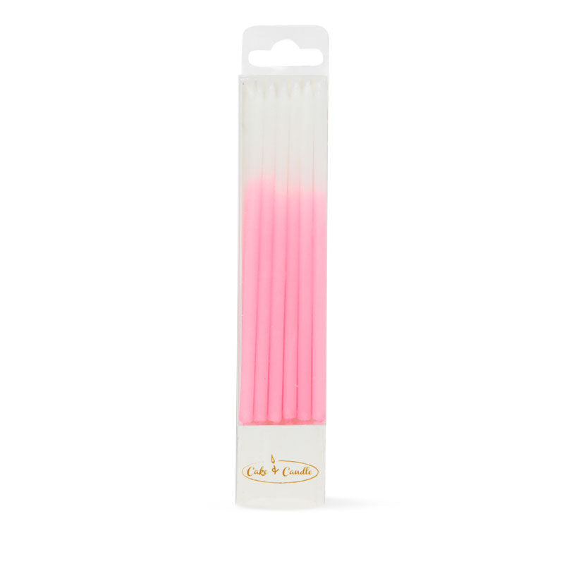 Ombre Cake Candles Pink (Pack of 12).