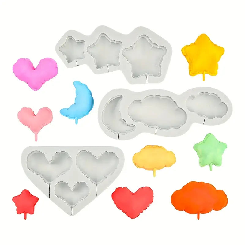 Silicone Mould - Balloon Set Stars S597