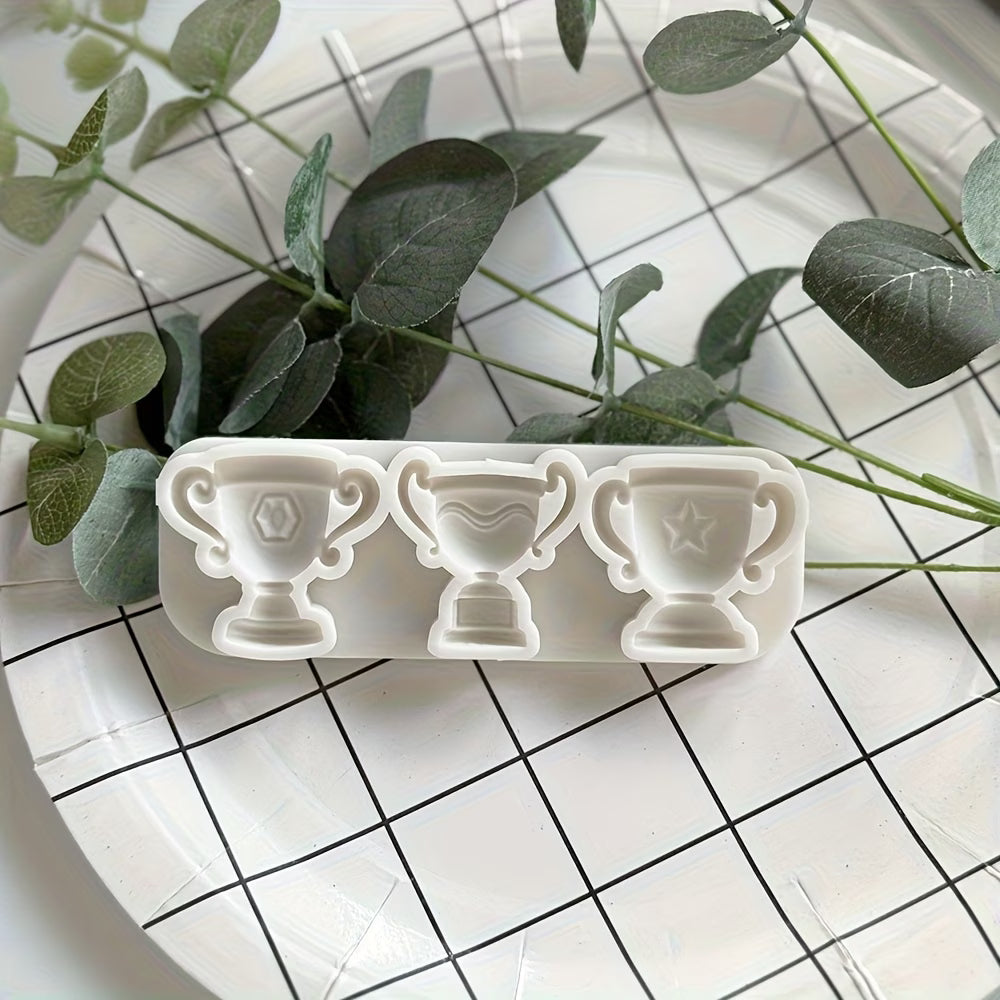 Silicone Mould - 3 Cavity Trophy - S634