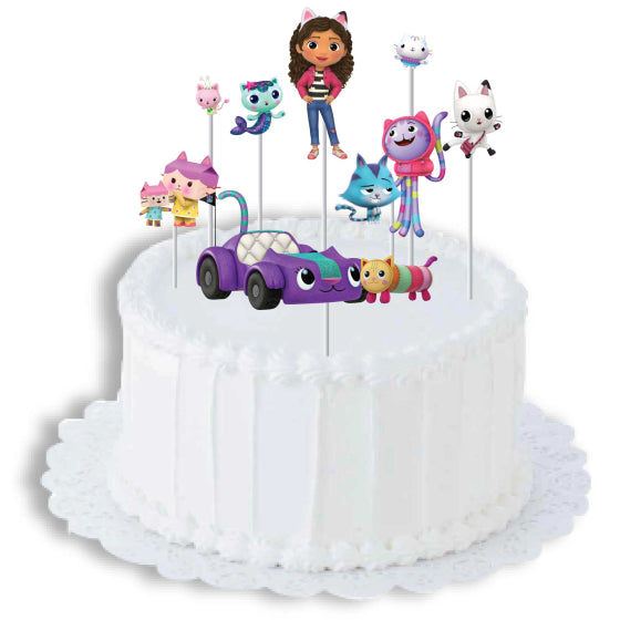 Gabbys Dollhouse Cardstock Cake Topper Kit