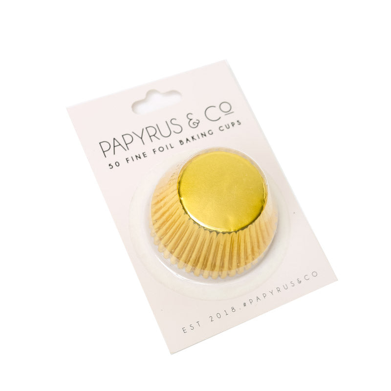 Papyrus and Co 50PK Foil Baking Cups - Gold Medium 44mm