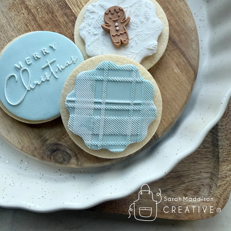 Sarah Maddison Creative - Tartan Pattern Debosser. (Custom Cookie Cutters)