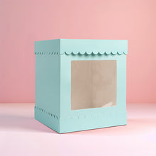 10" X 10" X 12" Scalloped Cake Box - Assorted Colours