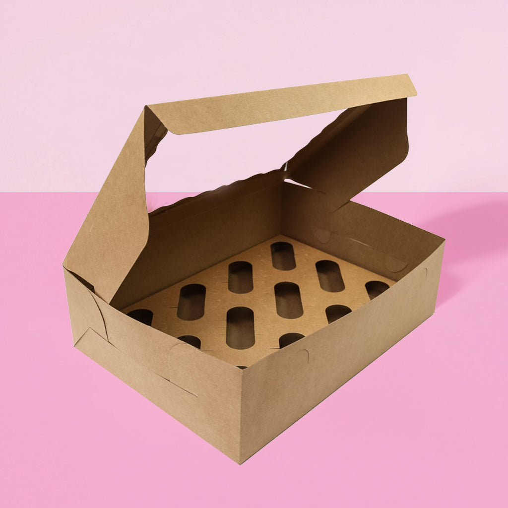 Brown Cupcake Boxes - Assorted Sizes
