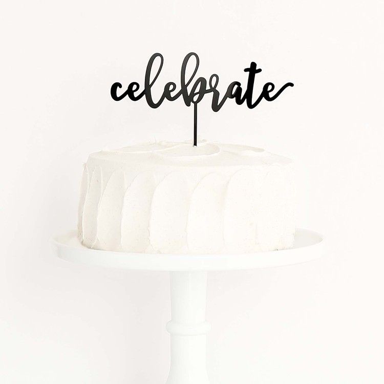 Celebrate Cake Topper - Black