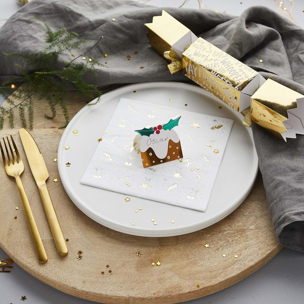 Hootyballoo - Christmas Pudding Place Cards - 10pk