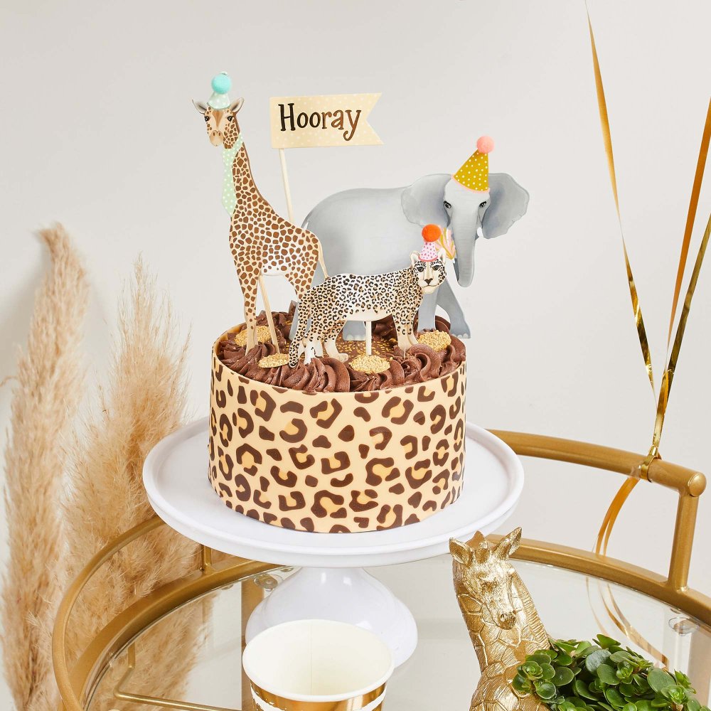 Hootyballoo - Party Animal Cake Topper Set