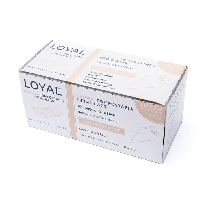 Loyal - Compostable Piping Bags Natural - 12in/30cm - 100Pk