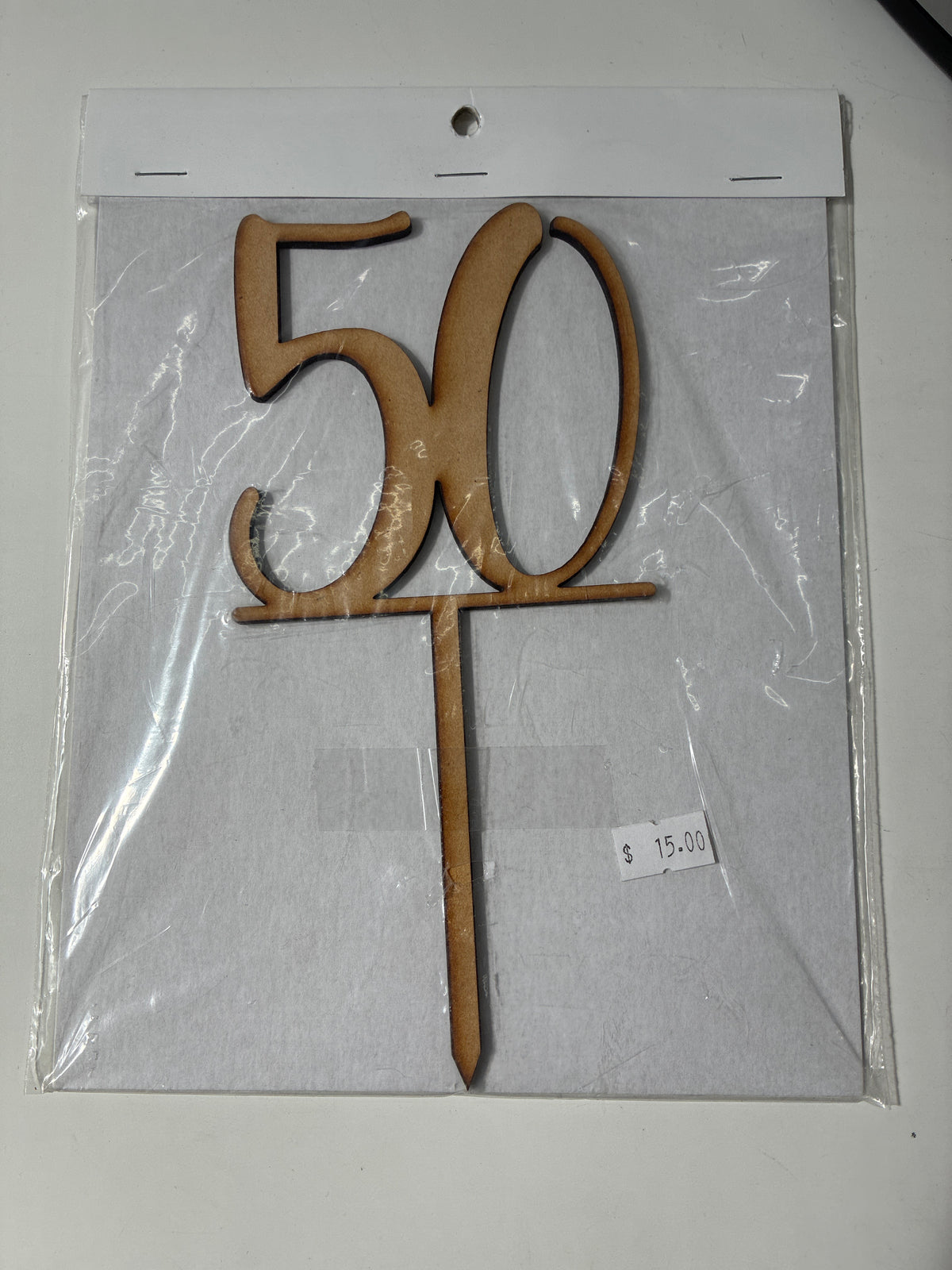Wooden 50 Number Topper