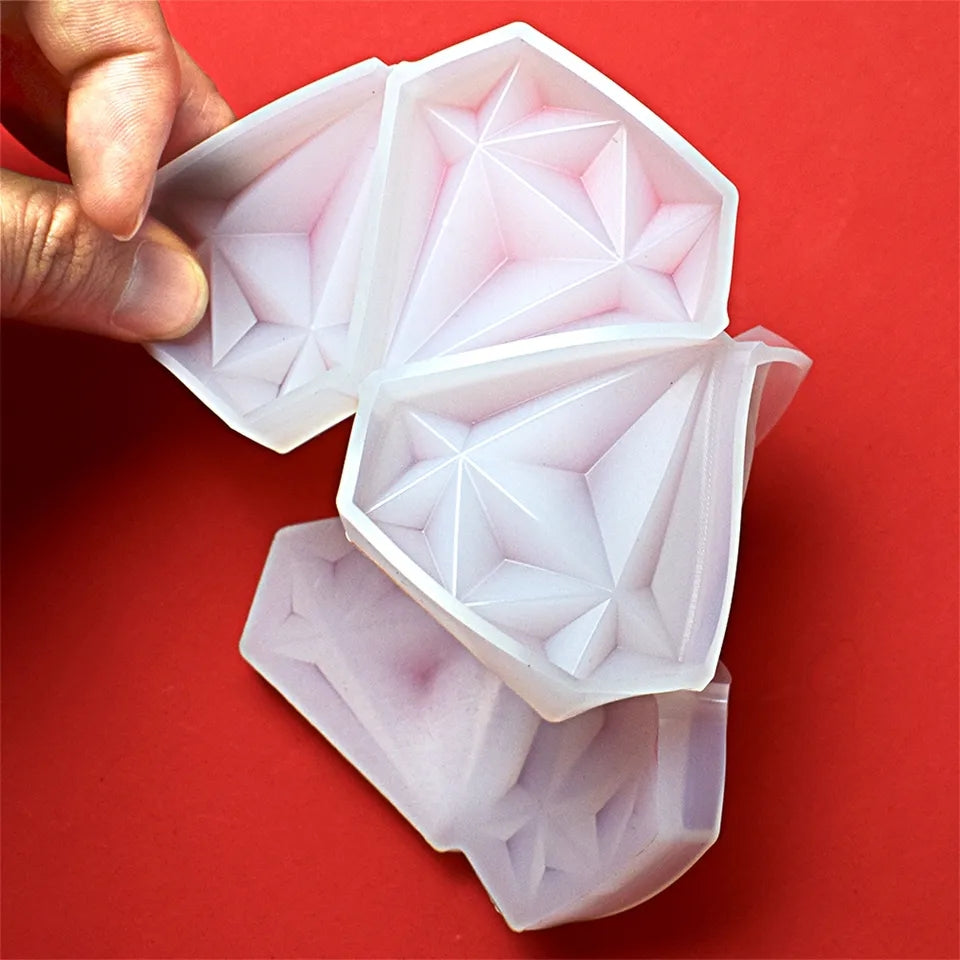 Silicone Mould - 6pc Diamonds Lollipop Silicone Mould - S539