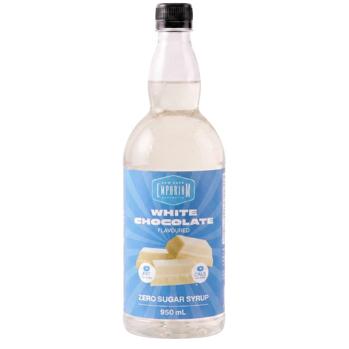 Low Carb Emporium White Chocolate Flavoured Zero Sugar Coffee Syrup 950g