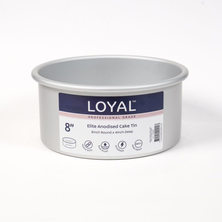 LOYAL Elite Anodised Cake Tin 4" Deep Round