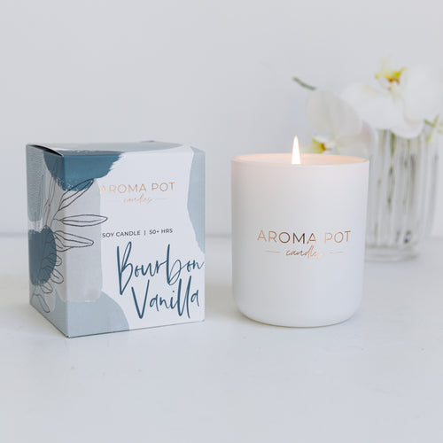 Aroma Pot Classic scented soy candle | Bourbon Vanilla | 50+hrs