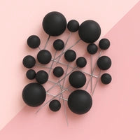 Iconic - Black - Matte Ball Toppers - 20PCS