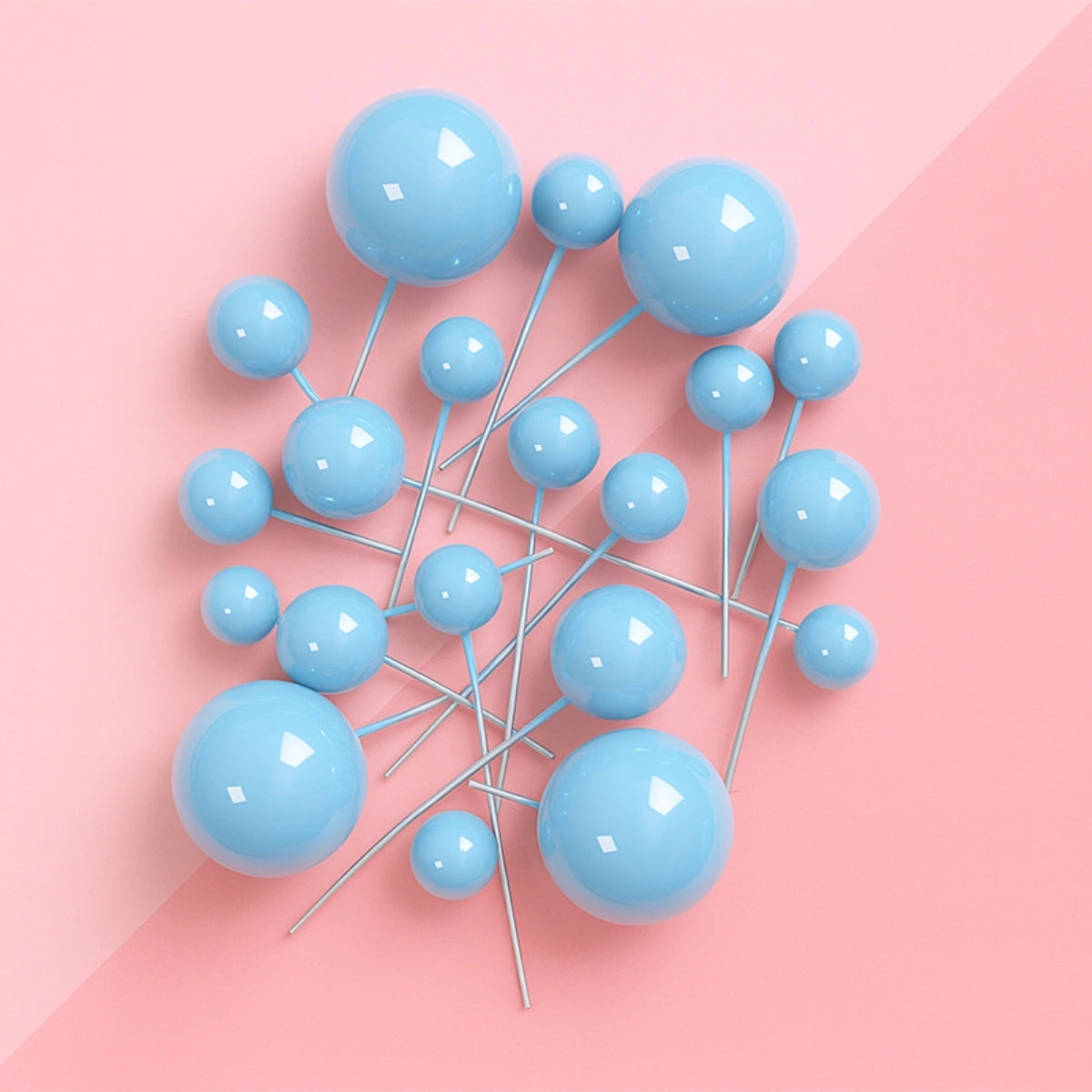 Iconic - Baby Blue Gloss - Ball Toppers - 20PCS