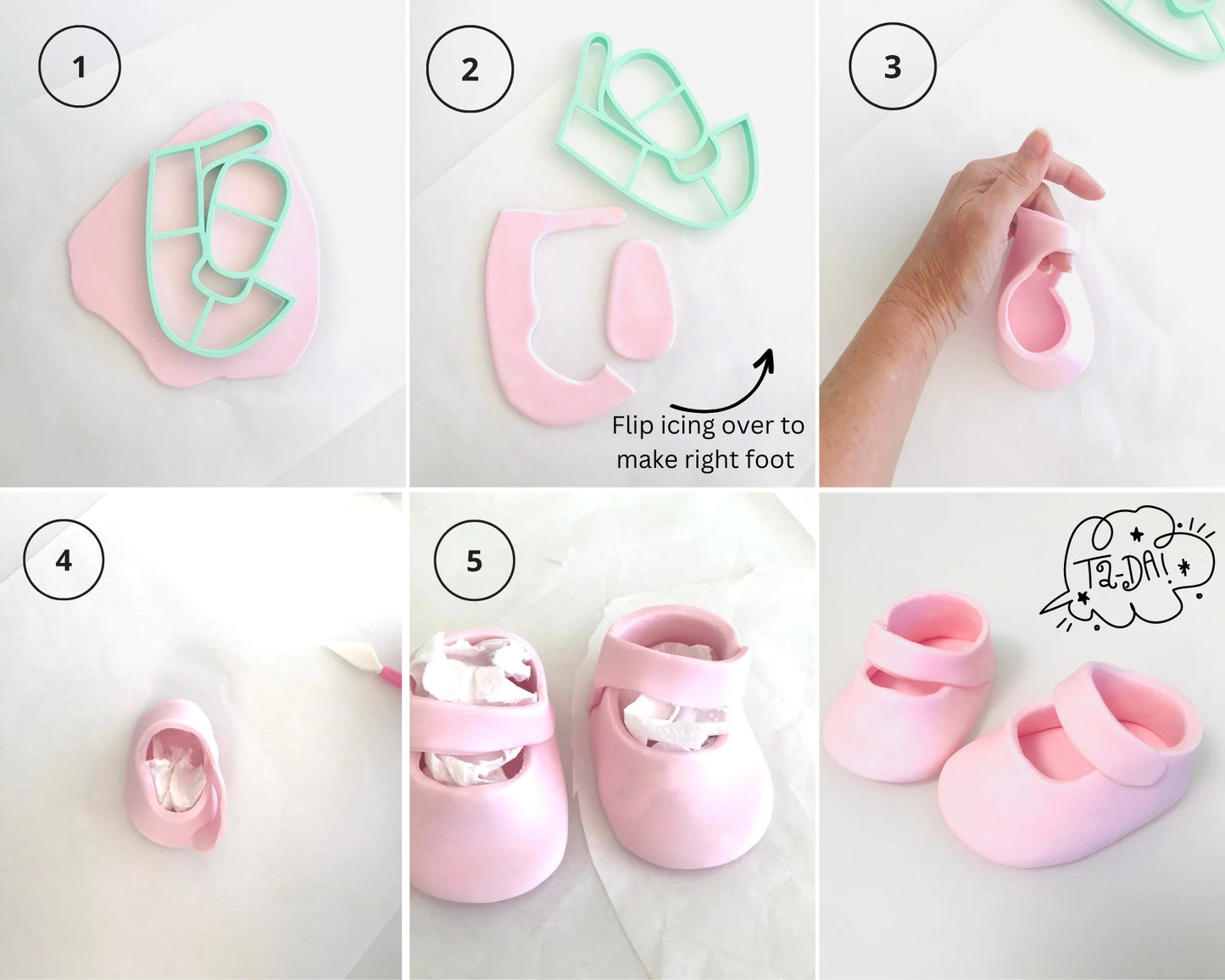 Custom Cookie Cutters - Baby Shoe Cutter Set (SweetP Cutters).
