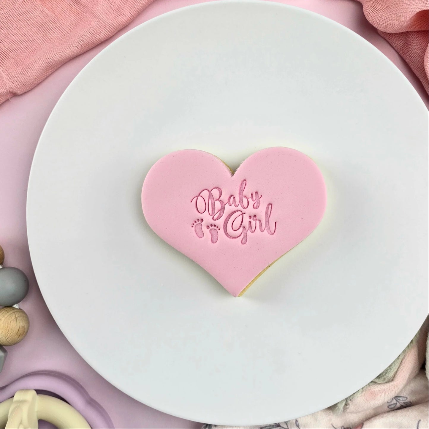 Custom Cookie Cutters Embosser - Baby Girl.