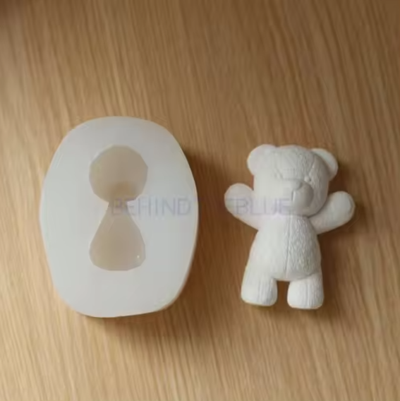 Silicone Mould - Medium 3D Standing Bear arms up #3 S485