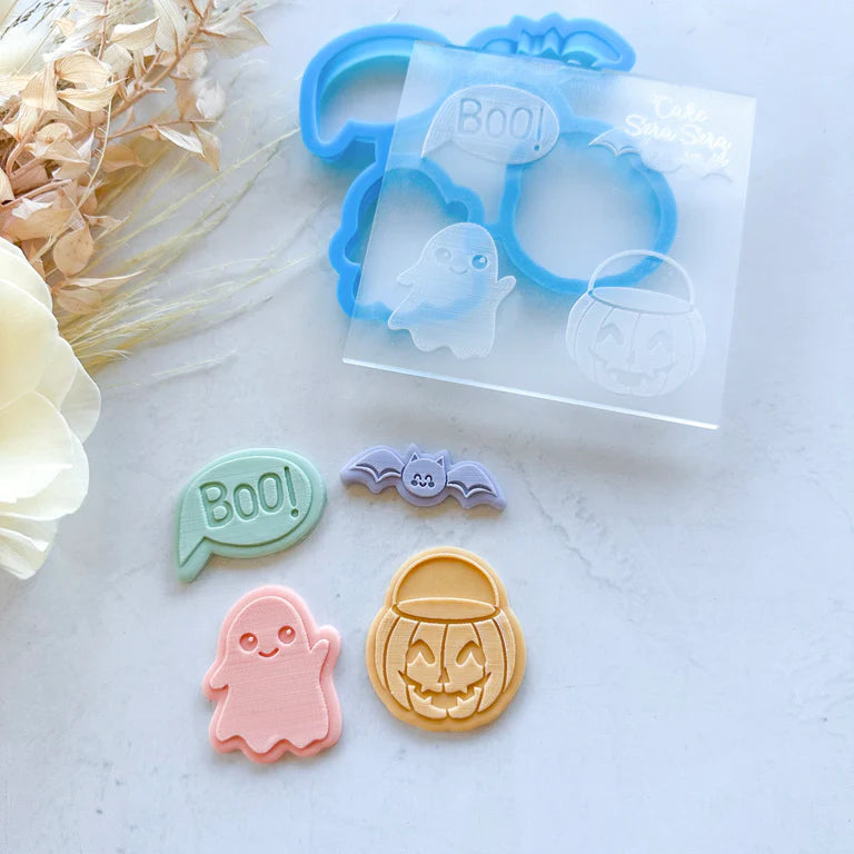 Custom Cookie Cutters - Boo Mini Toppers (Cake Sera Sera).