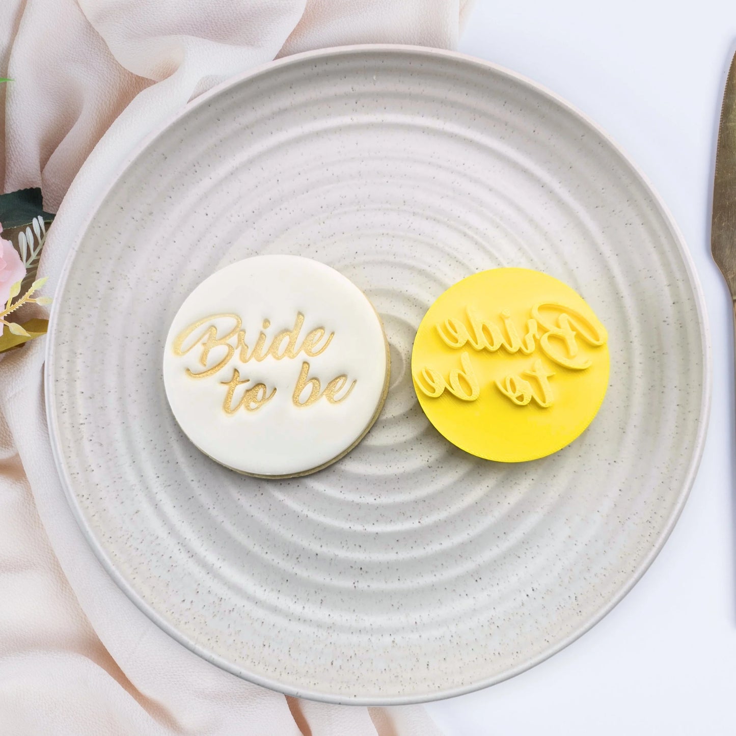 Custom Cookie Cutters Embosser - Bride To Be